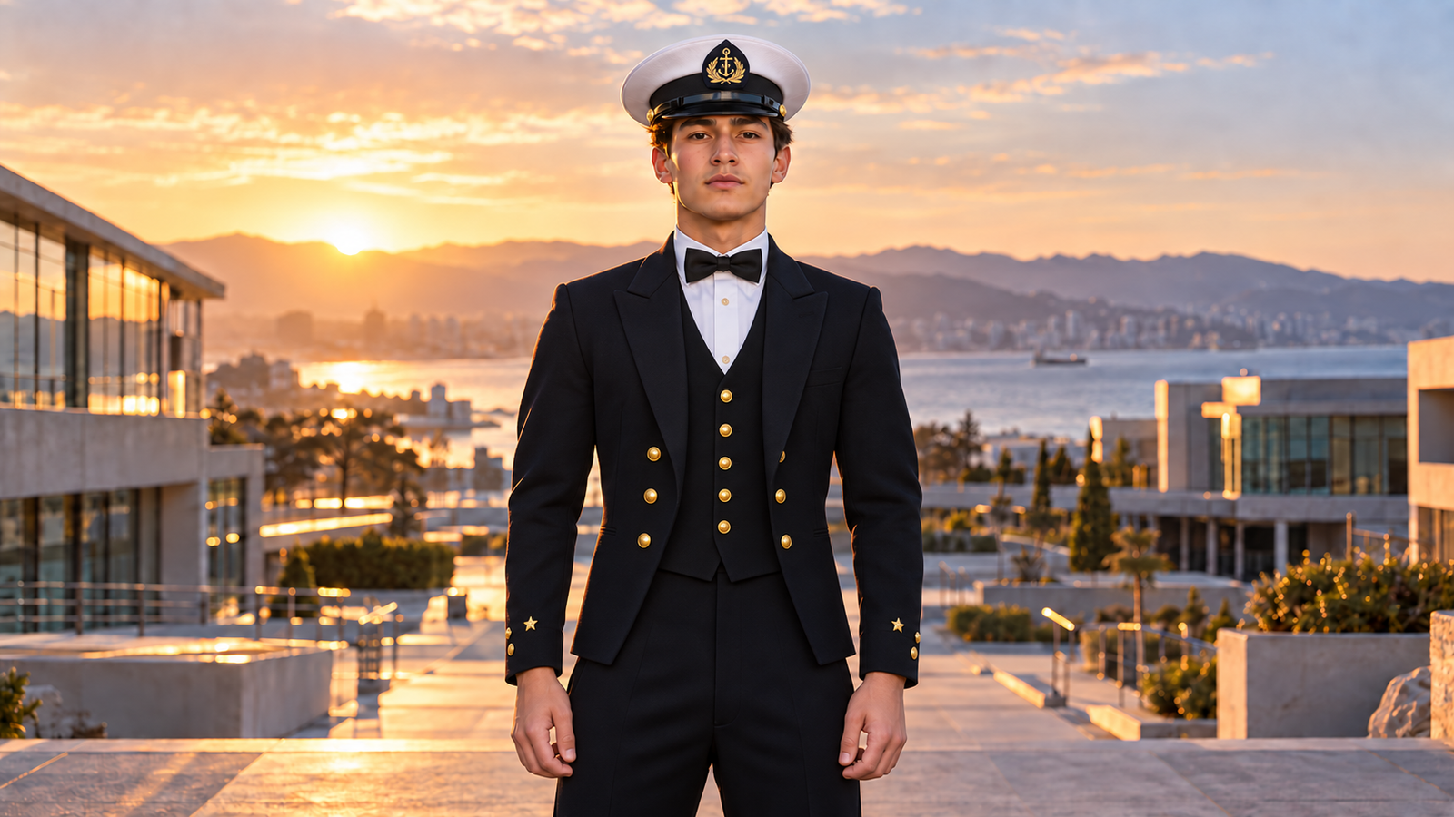 Representación conceptual de un cadete naval chileno
